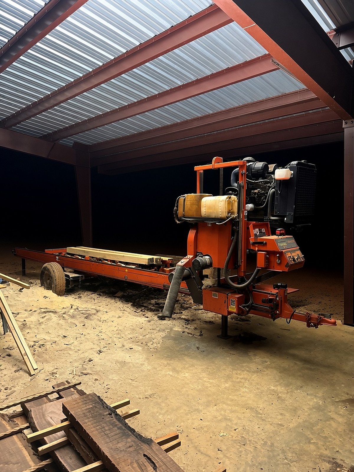 The LT40 Super Hydraulic under the shed