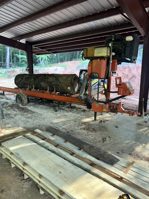 Sawing on our Wood-Mizer LT40 Super Hydraulic